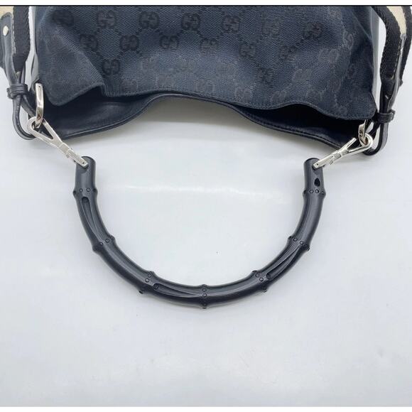 Auth Gucci GG Canvas PVC Black 2way Handbag - Picture 7 of 11